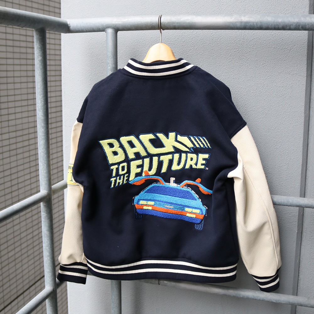 BTTFデロリアンスタジャン 映画 バック・トゥ・ザ・フューチャー デロリアン スカジャン L
