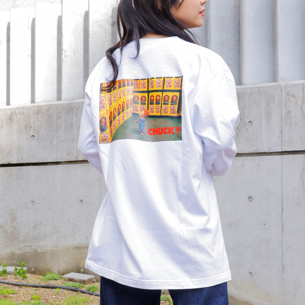 【新品】タグ付き　チャッキー　長袖tシャツ パーカー　ロンT コラボ　ハロウィン Universal Filmarket